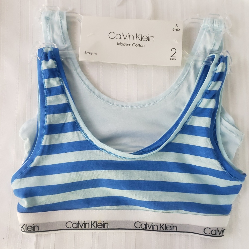 NWT Calvin Klein Girl's Bralette 6-6x